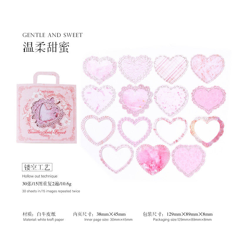 Hollow Border Card – Lace Light & Shadow Series, Light Retro Material - ViktaShop