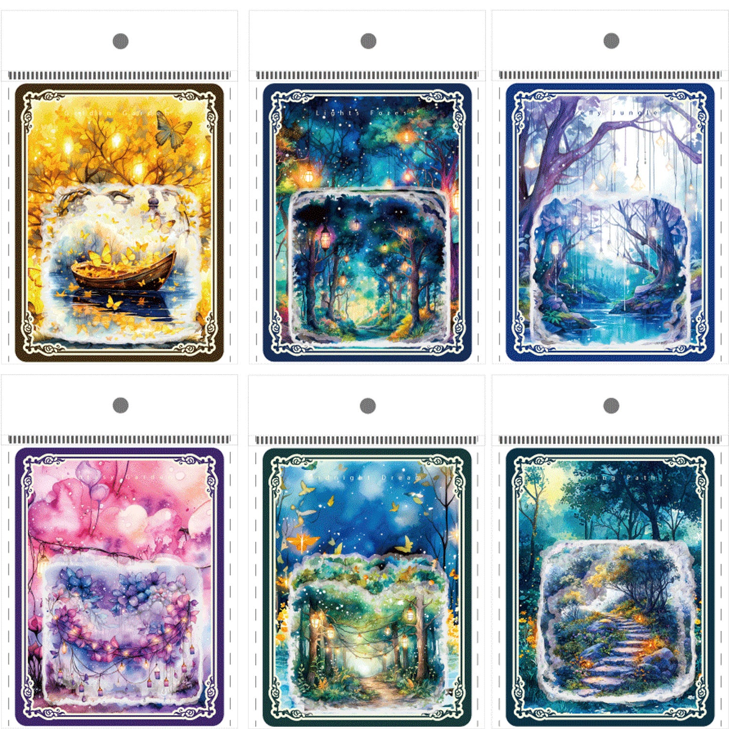 Secret Garden Washi Stickers - Forest Theme, 20 Pcs - ViktaShop
