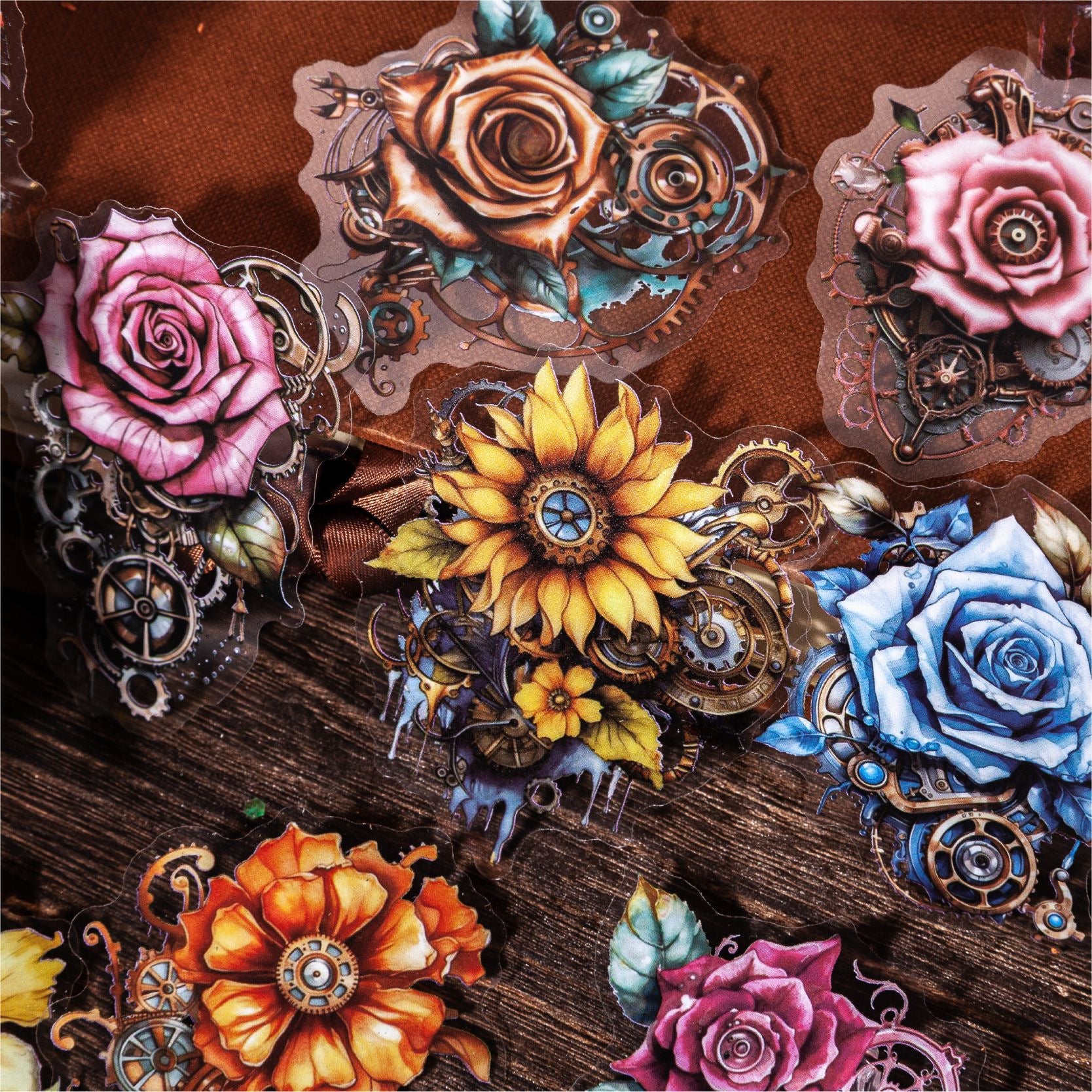 Creative PET Stickers Series, Evil Flowers Decorative Material for DIY - ViktaShop