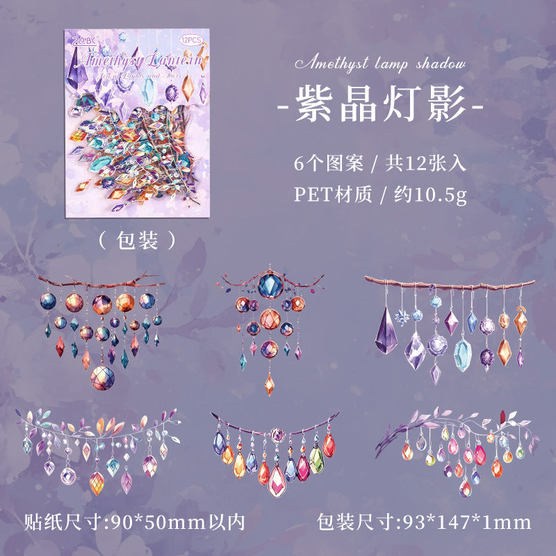 Waterproof PET Laser Stickers – Lamp & Starfish Retro Series, 6 Options - ViktaShop