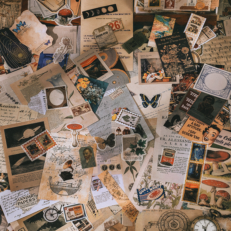 Retro Sticker Pack, DIY Scrapbooking & Crafting, 200 Pcs - ViktaShop