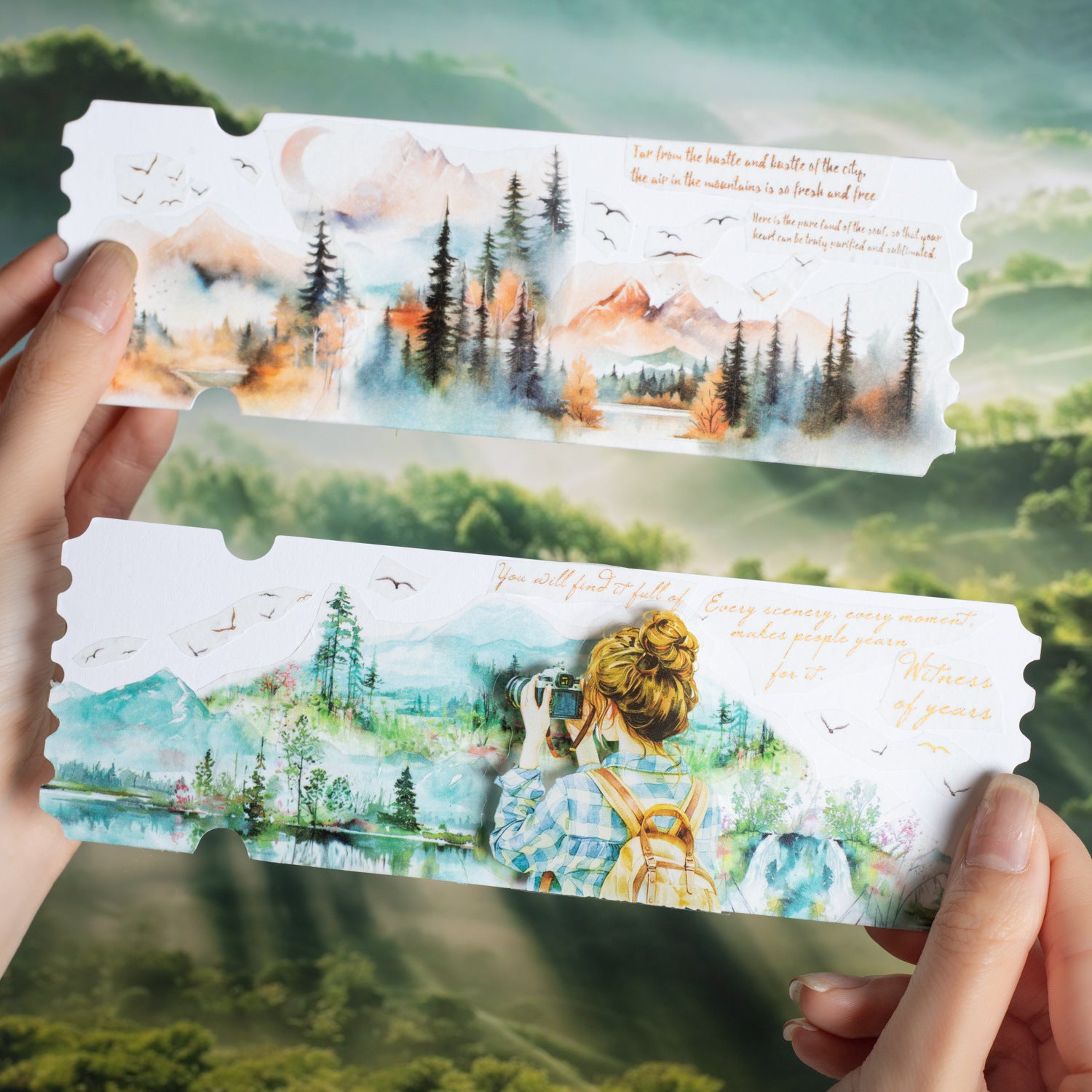Hidden in the Mountains and Forests – Washi Tape, 2m - ViktaShop