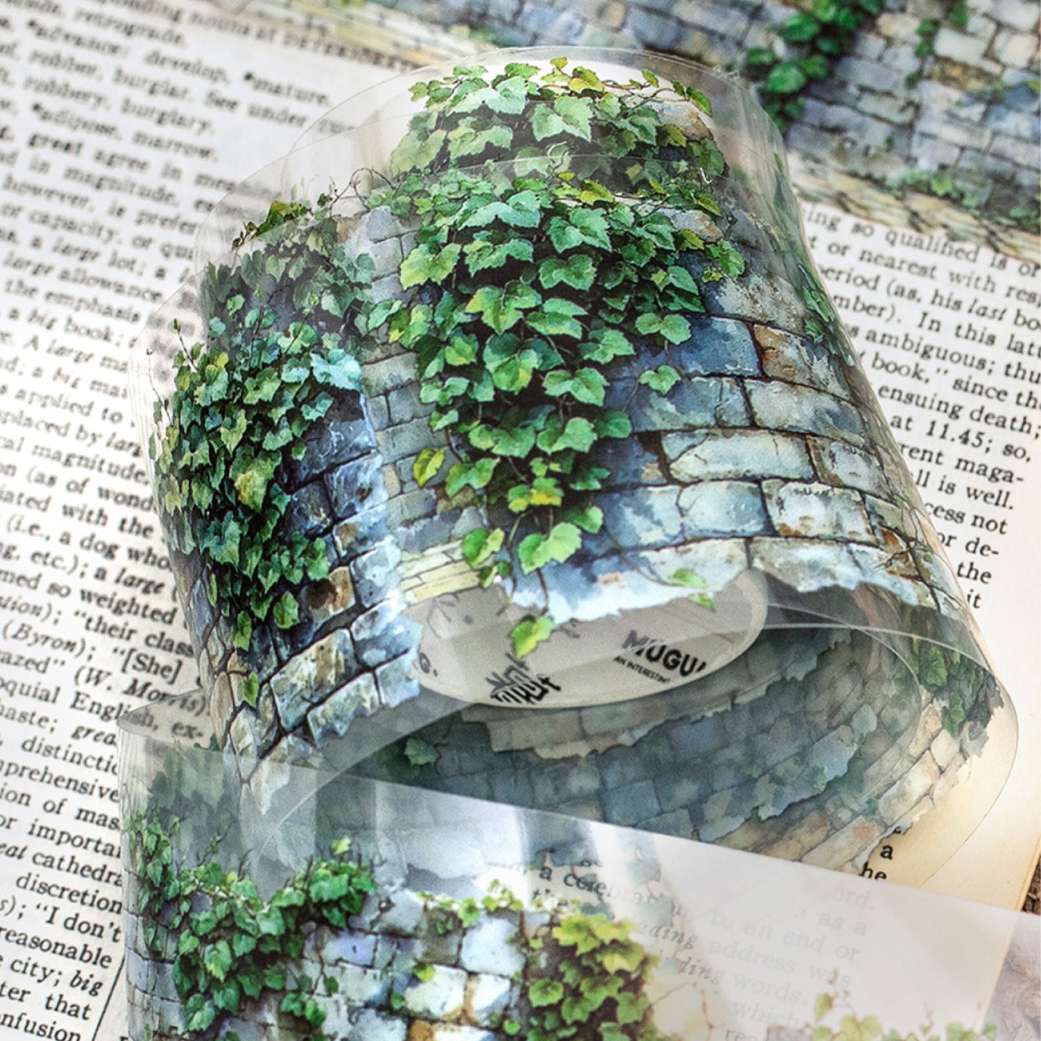 Twilight PET Tape - Green Wild Flower Wall Series, 2m - ViktaShop