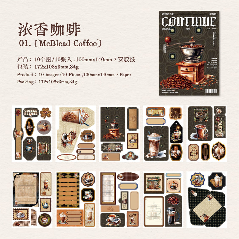 American Retro Die-Cut Stickers, 6 Options - ViktaShop