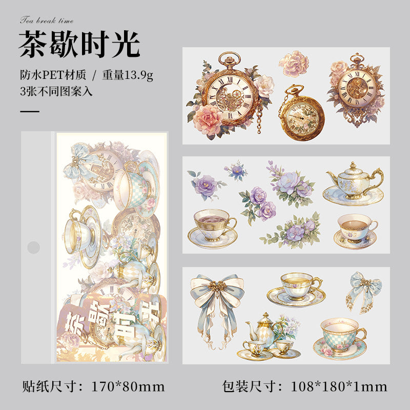 Time Notes Series PET Sticker Pack, 12 Options - ViktaShop