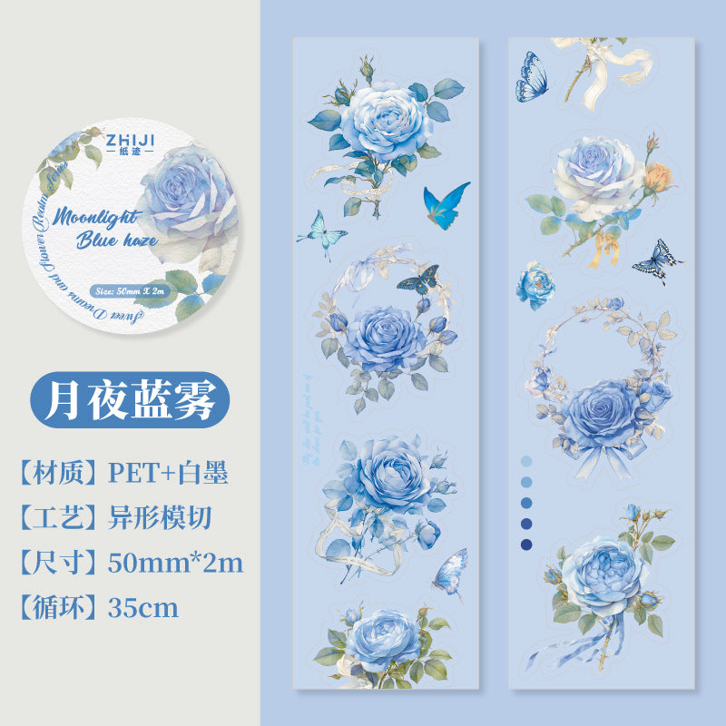 Flower Border Series, Flower Theme PET Tape, 2m - ViktaShop