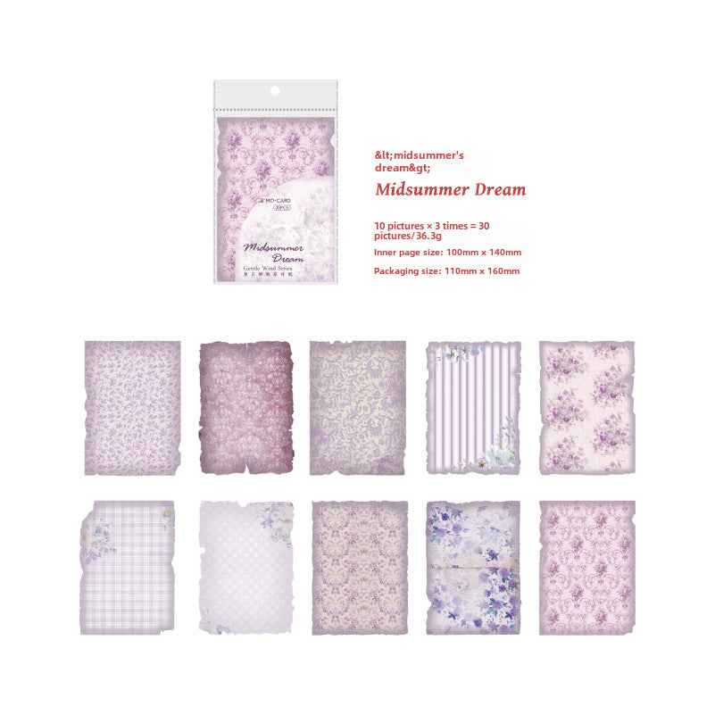 Vintage Material Paper – Soft Wind Series 30 Sheets