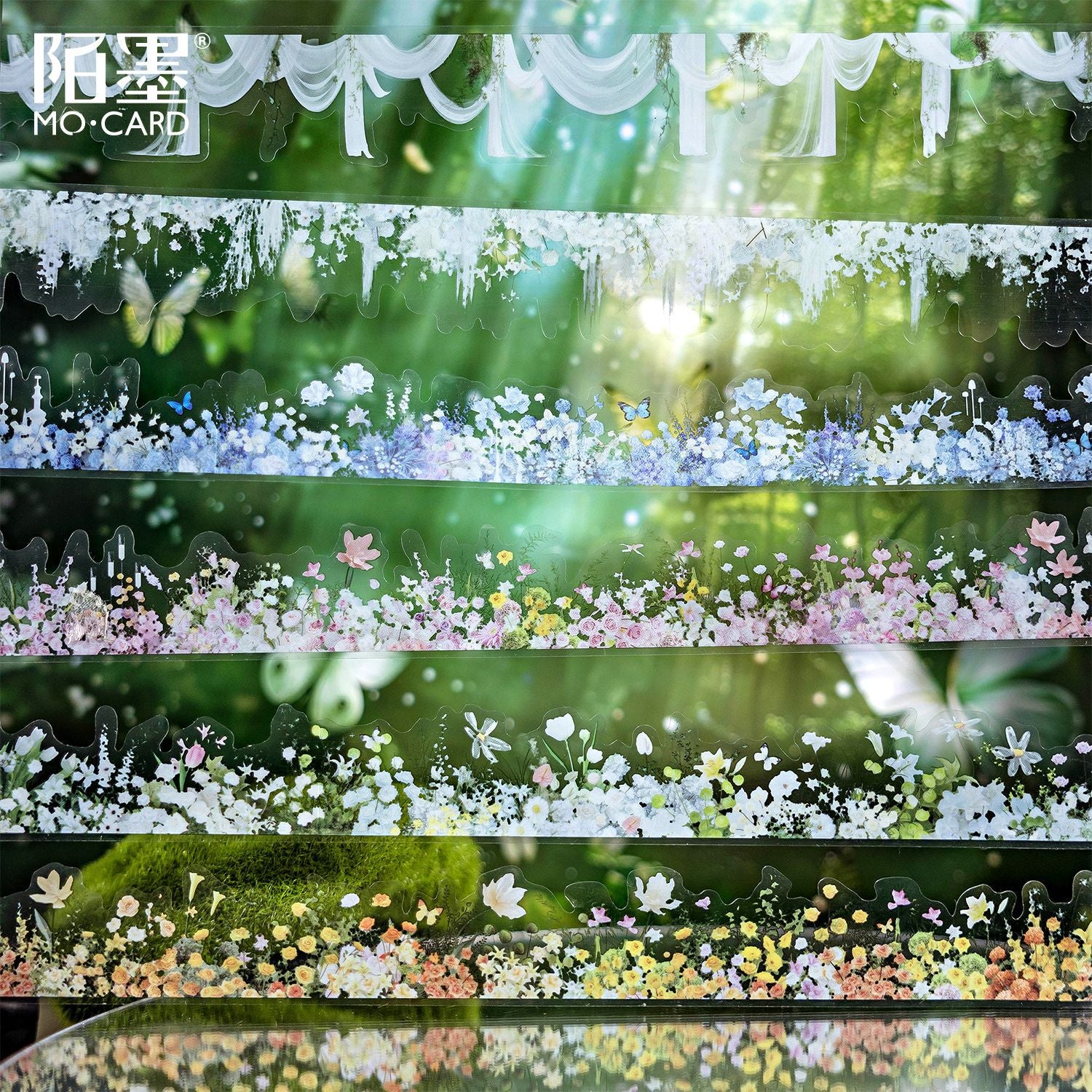 PET Tape – Flower Room Dream Series, Quiet Garden, 2m - ViktaShop