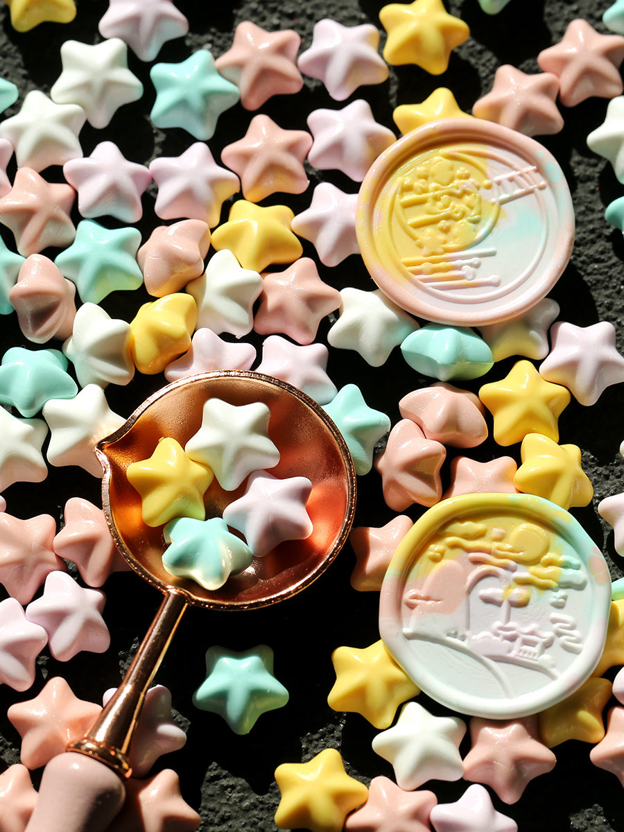 Macaron Color Star Spark Fire Paint Wax Granules Set - ViktaShop