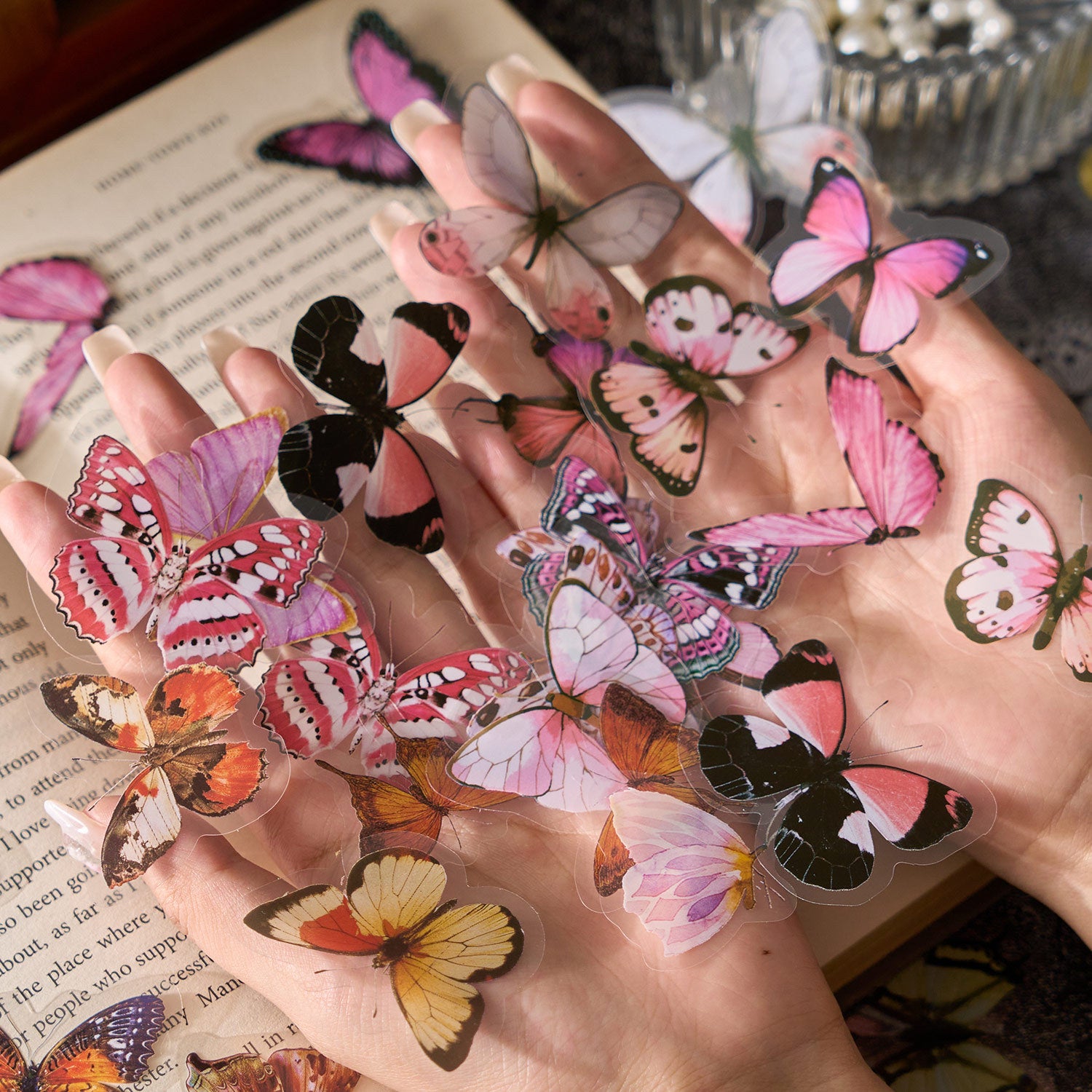 Butterfly PET Sticker Bag - Flowers & Butterfly, 6 Options - ViktaShop