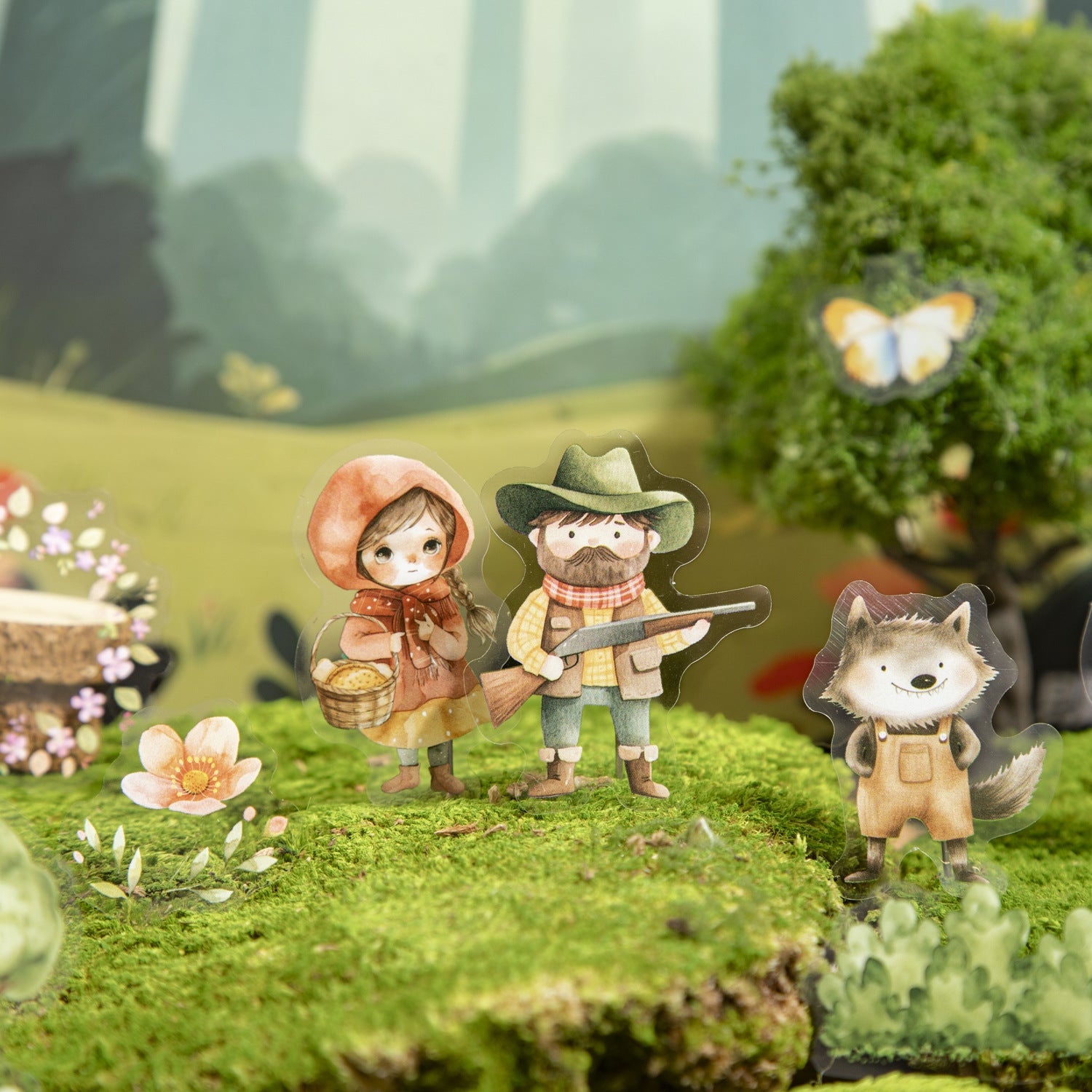 Little Red Riding Hood Series PET Stickers, 6 Options - ViktaShop