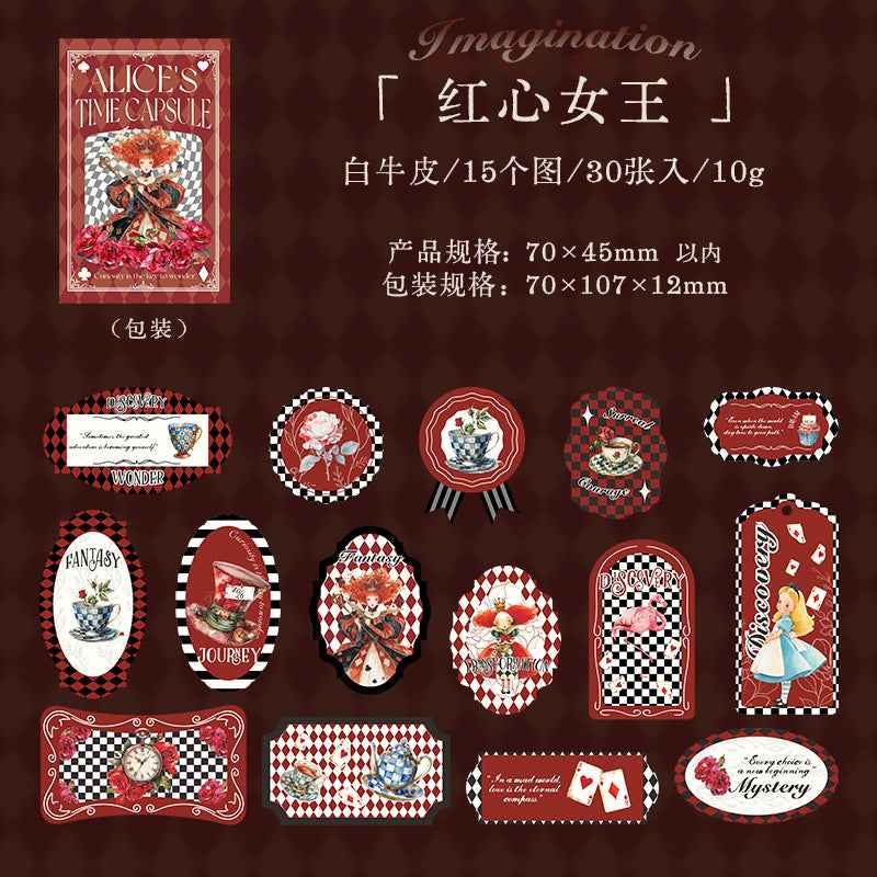 Time Box Series Boxed Stickers - 30 Pcs