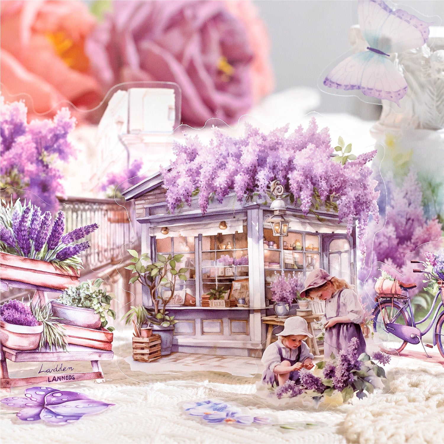 Tangshi Garden Landscape PET Sticker, 30 Pcs - ViktaShop