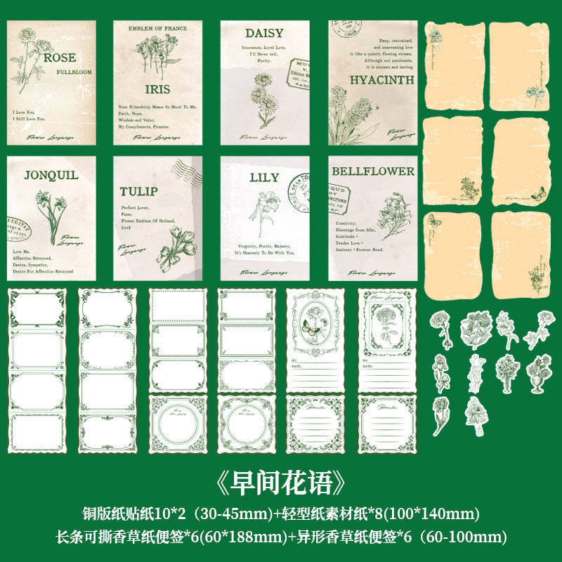 Material Paper - See Dawn Series Morning Flower, 4 Options - ViktaShop