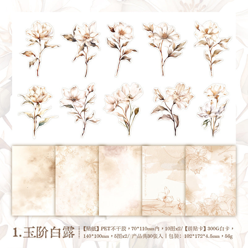 Material Bag - When Flowers Bloom Series, 30 Pcs - ViktaShop