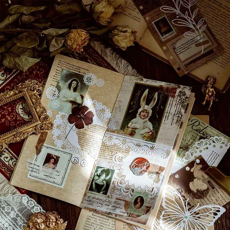 Alice Tea Party Stickers – Whimsical Scrapbooking & Journaling Decorations