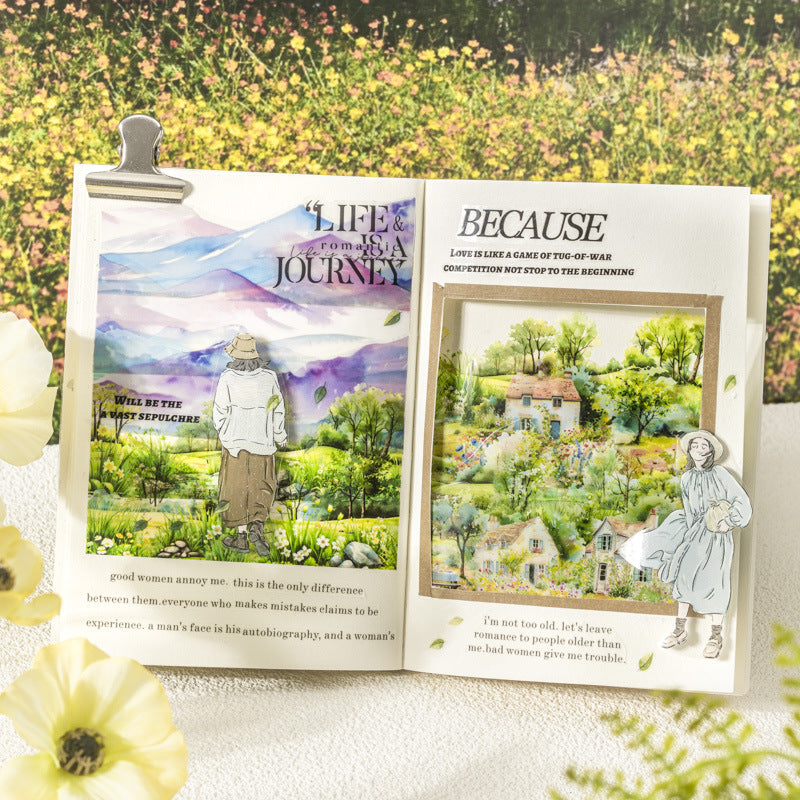 Forest Garden Washi Tape Set - Scrapbooking & DIY Decorative Collage Stickers - ViktaShop