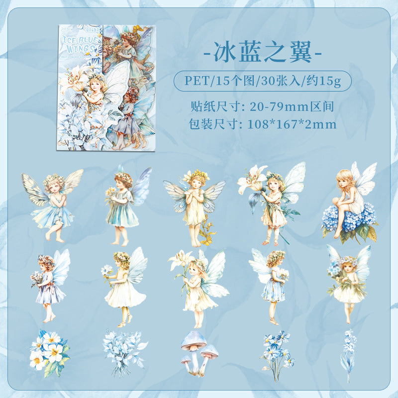 Cloud Elf PET Stickers Angel Theme, 6 Options - ViktaShop