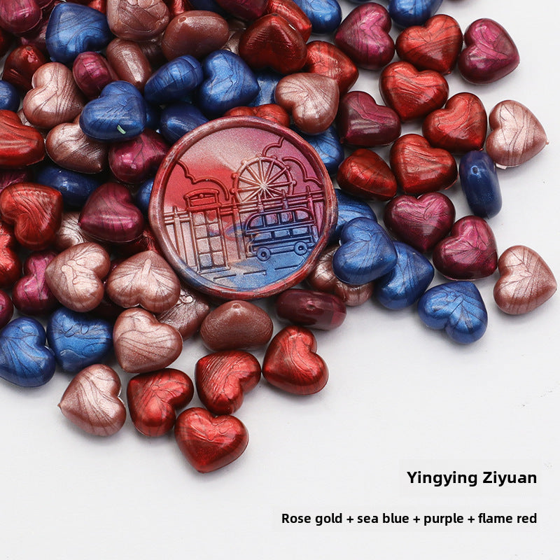 Colorful Heart-Shaped Fire Paint Wax Grain - ViktaShop