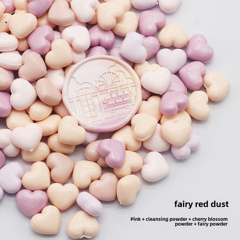 Colorful Heart-Shaped Fire Paint Wax Grain - ViktaShop