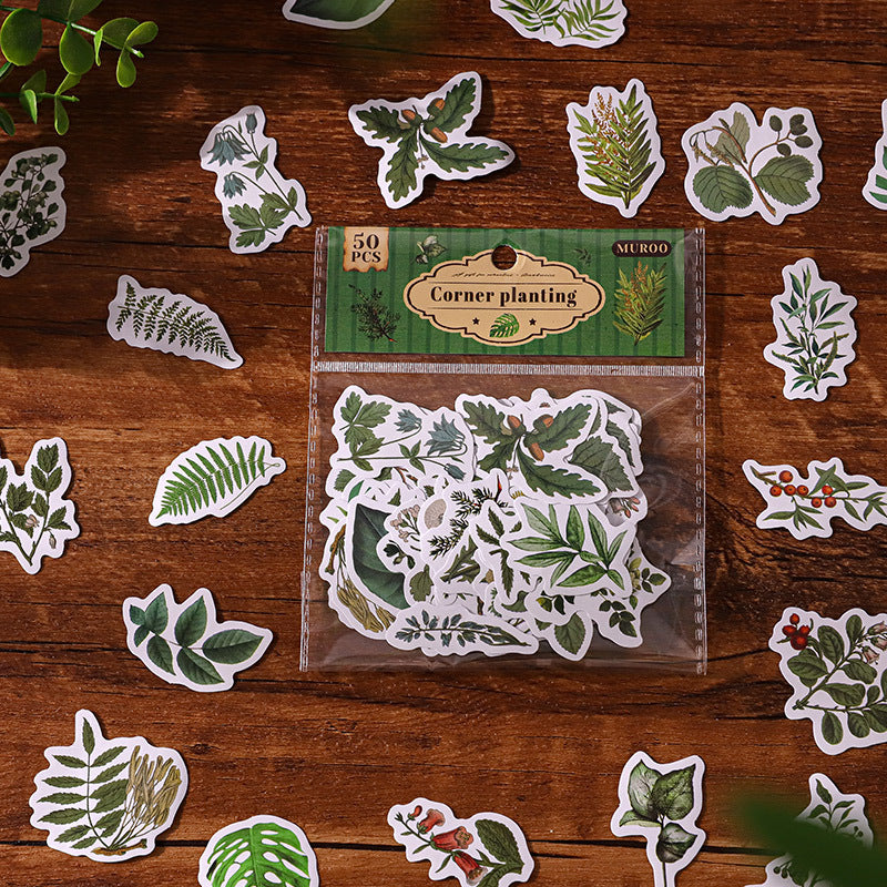 Coated Paper Adhesive Sticker Bag - Everything to Wake Up Series, 50 Pcs - ViktaShop