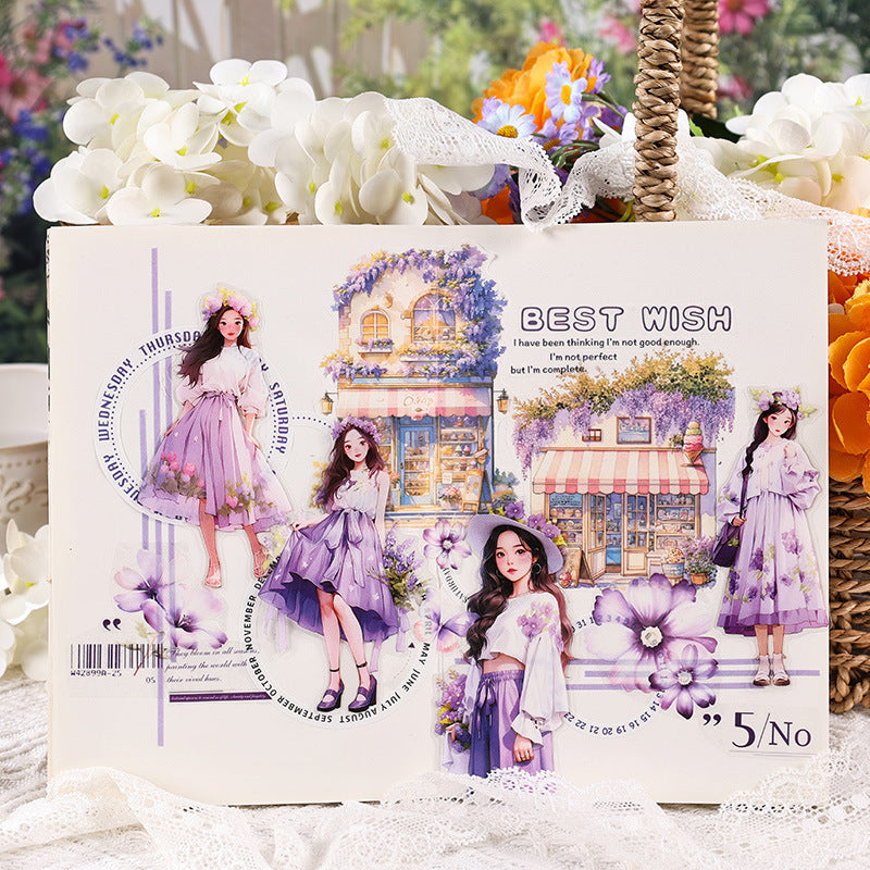 Sunseeker Sound Dream PET Sticker Pack – Creative Girl Character, 6 Options - ViktaShop