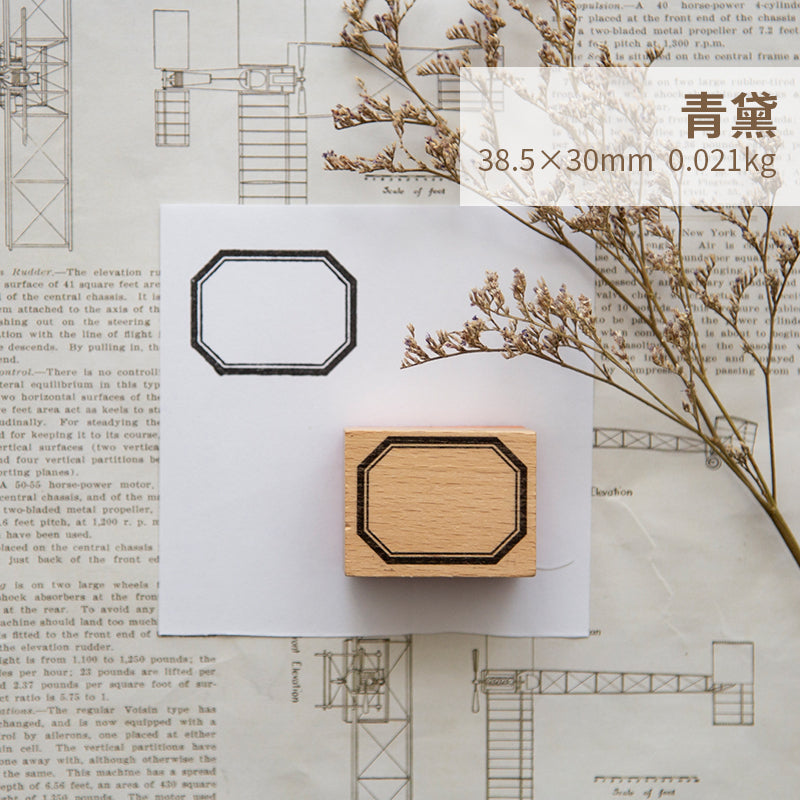 Wooden Stamp – Round & Square Frame Seal, 3 Options - ViktaShop