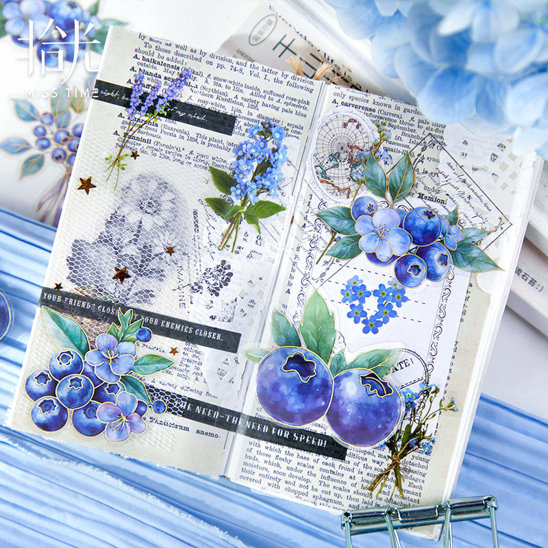 Fruit Series PET Gold Stickers - 20 Pcs - ViktaShop