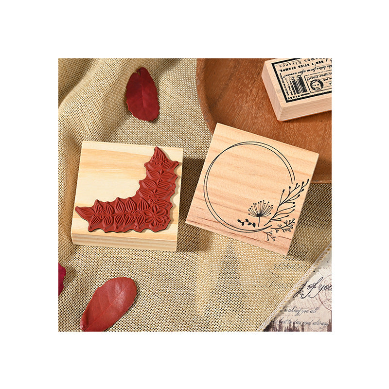 Wooden Art Border Seal – Cute Journal Stamp for DIY Albums & Scrapbooking - ViktaShop