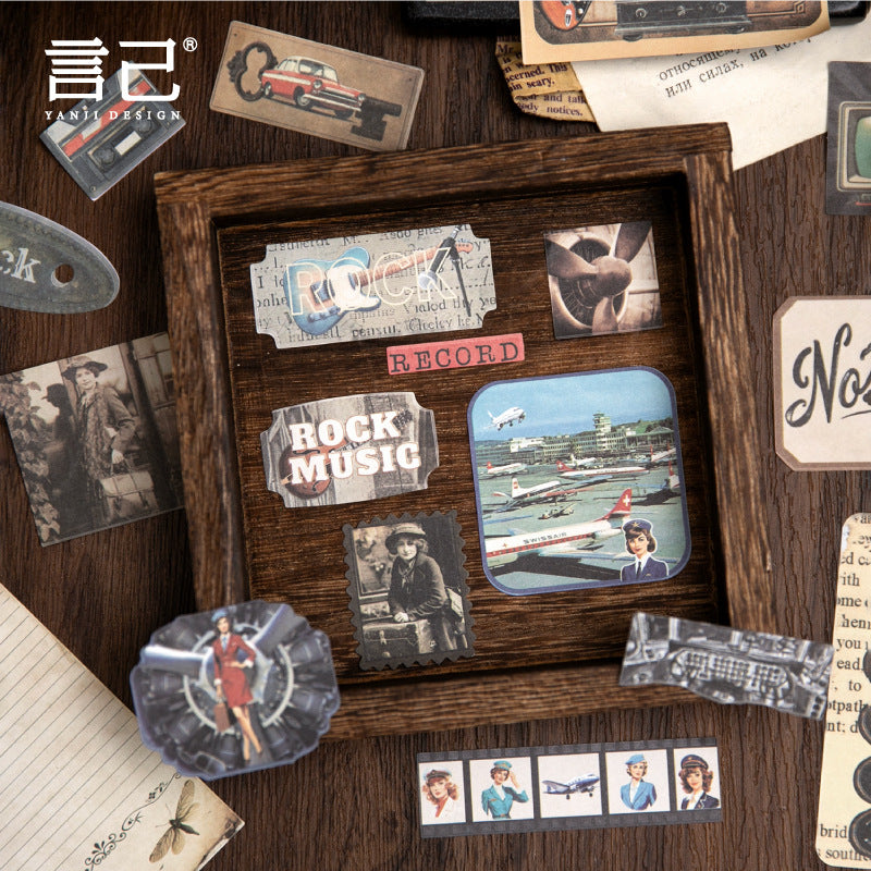 American Retro Die-Cut Stickers, 6 Options - ViktaShop