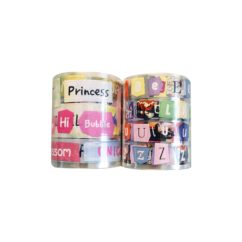 English Letter Die-Cut Stickers, Ins Style Journal Decoration Tape, 2 Options - ViktaShop