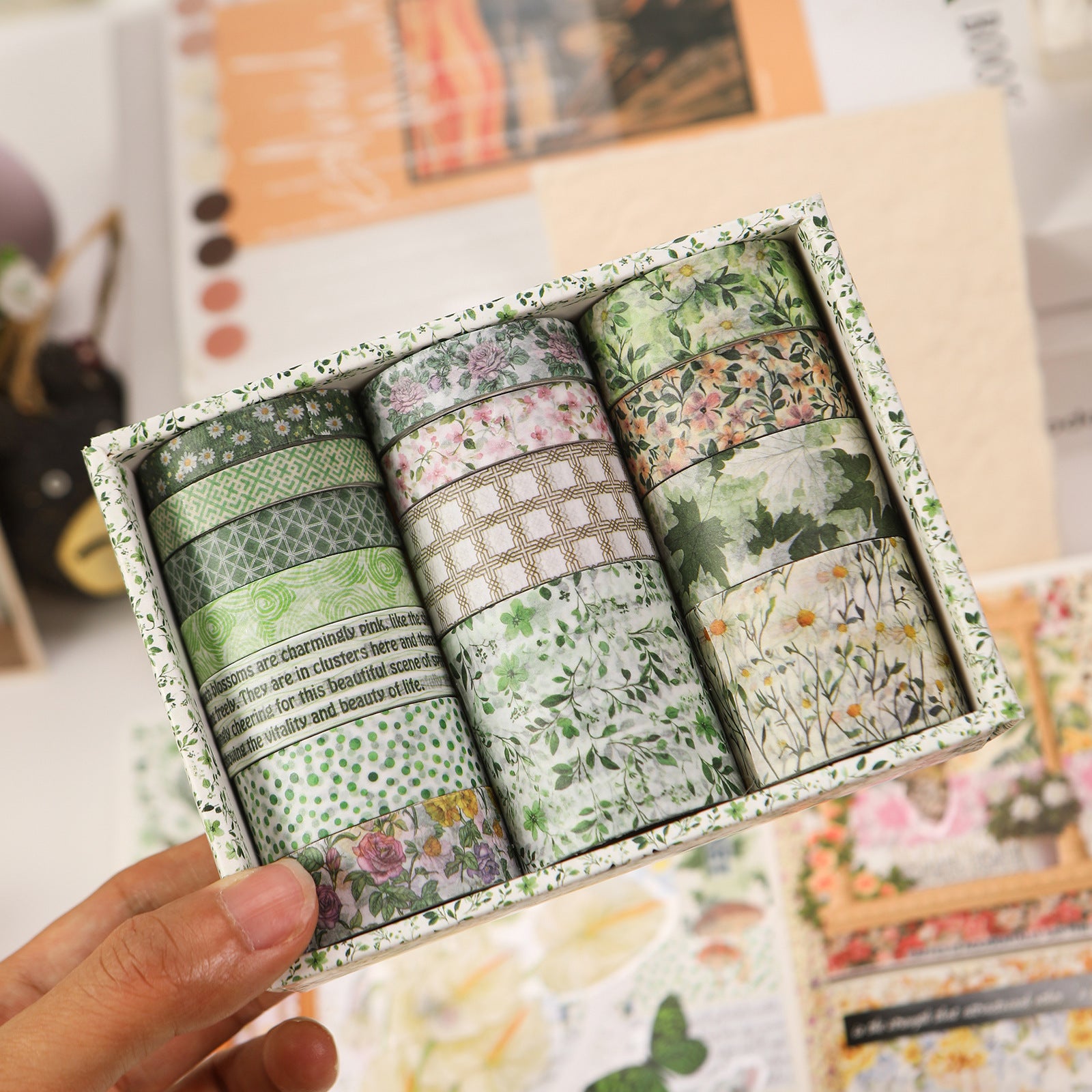 Floral Letter Washi Tape & Sticker Set – Plant Series, 4 Options - ViktaShop