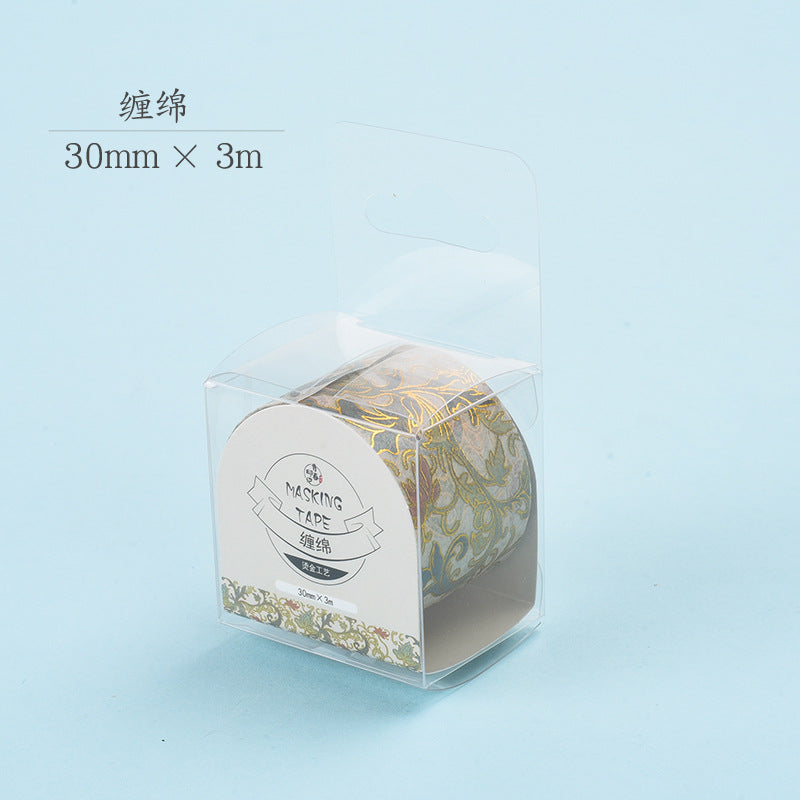 Ancient Style Flowers Bronzing Hand Tape, 3m - ViktaShop