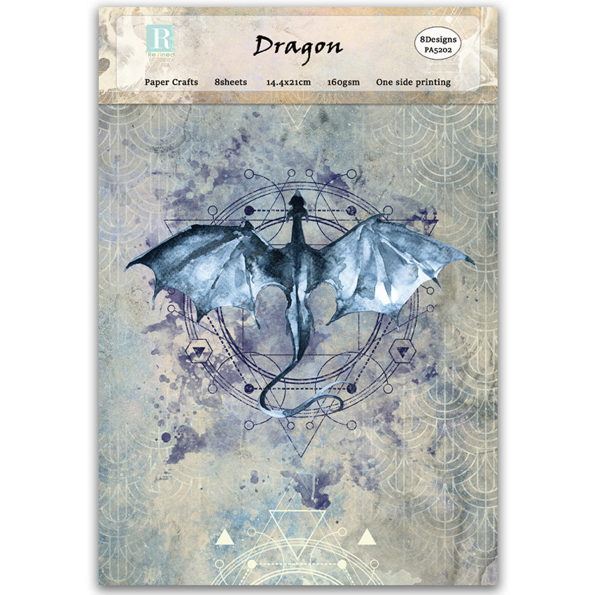 Mystic A5 Pattern Background Paper - 8 Sheets - ViktaShop