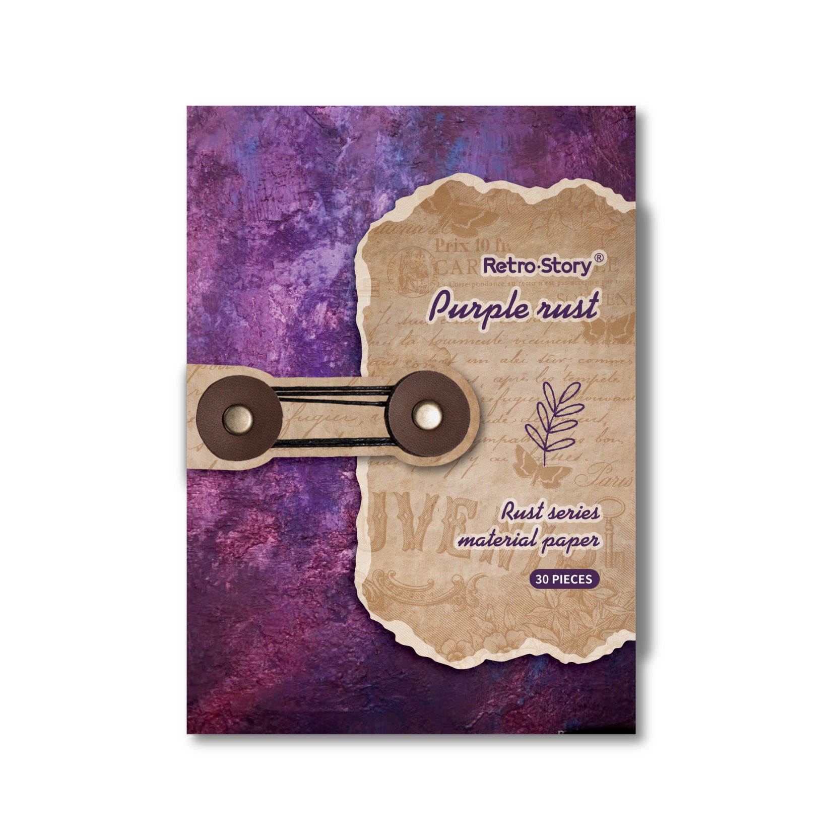 Rust Series Vintage Material Paper, 6 Options - ViktaShop