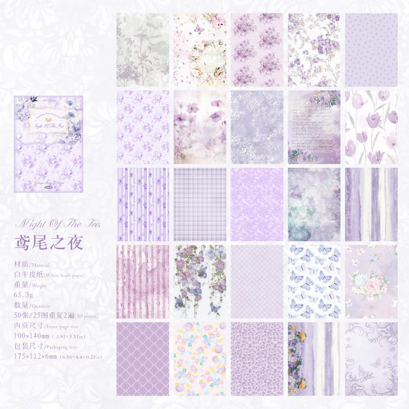 Cool Breeze Flower Series Craft Paper Material - 50 pcs - ViktaShop