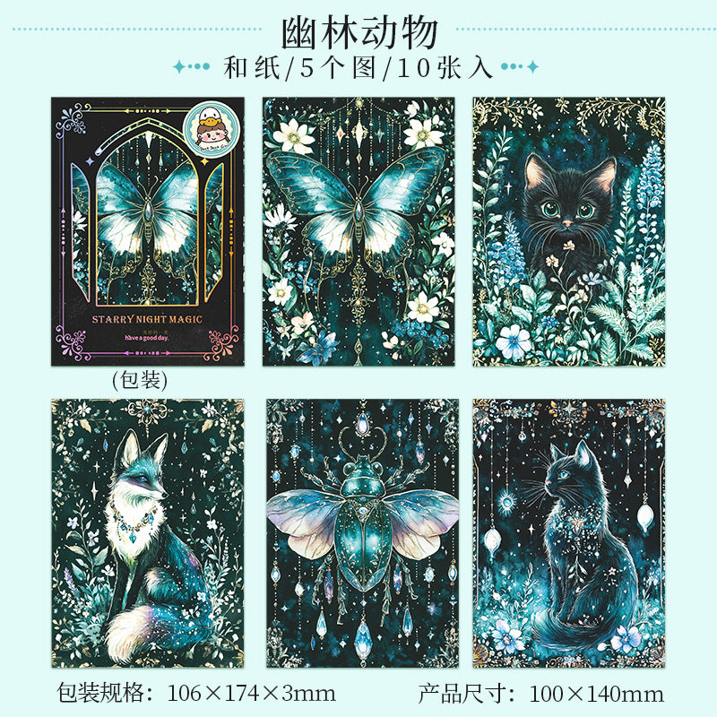 Beautiful Day Starry Night Stickers – Dark Magic Series, 6 Options - ViktaShop