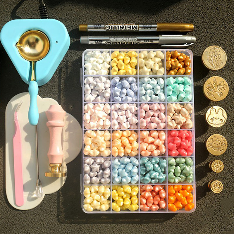 Macaron Color Star Spark Fire Paint Wax Granules Set - ViktaShop