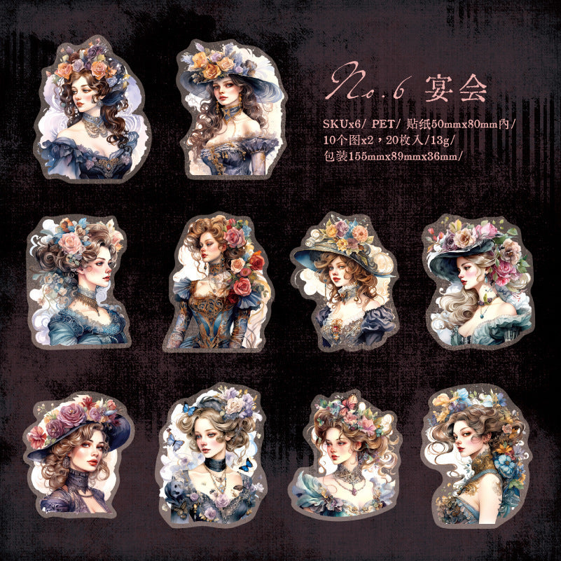 Mysterious Side Series PET Stickers, 6 Options - ViktaShop