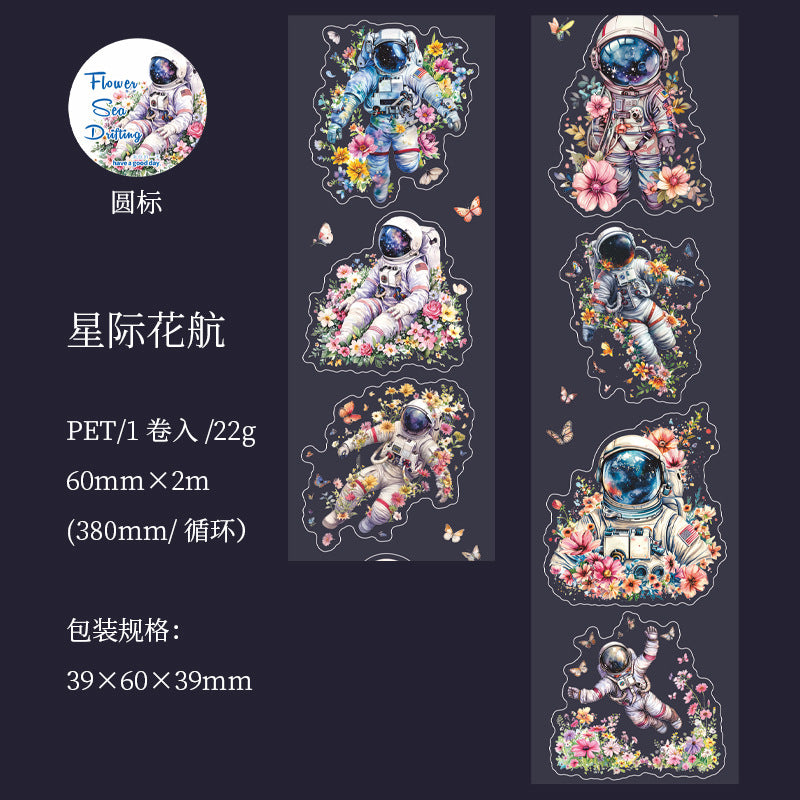 Flower Sea Free Series – PET Die-Cutting Tape, Flower Theme, 2m - ViktaShop