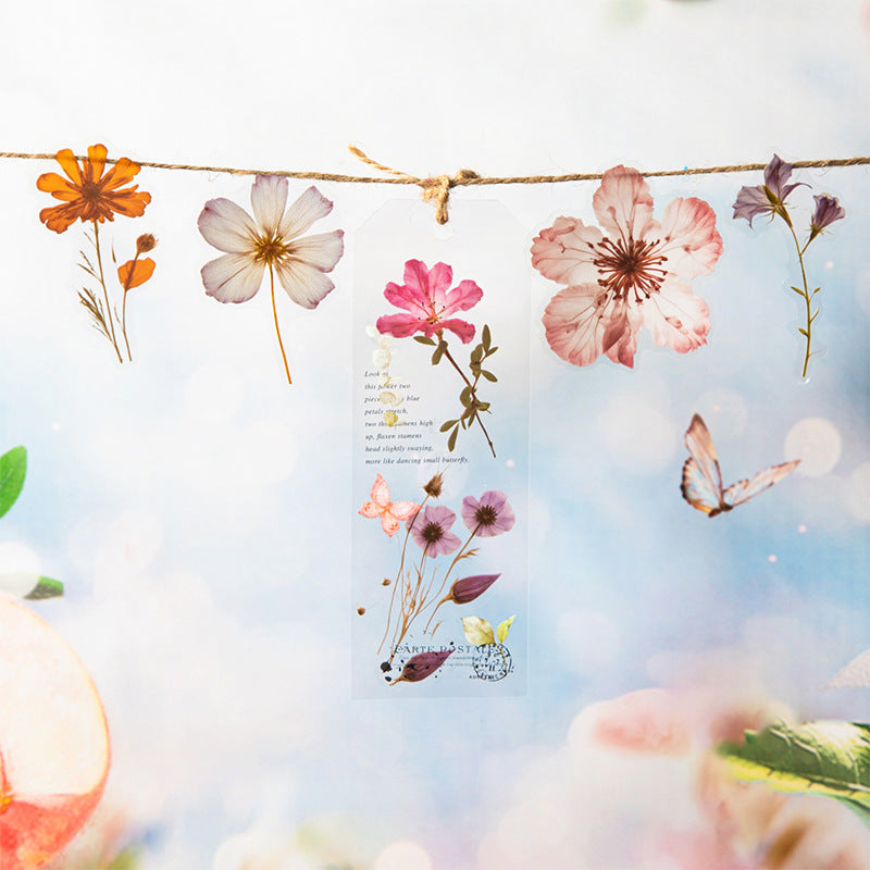 PET Sticker – Forest Whisper Retro Flower Series, 4 Options - ViktaShop