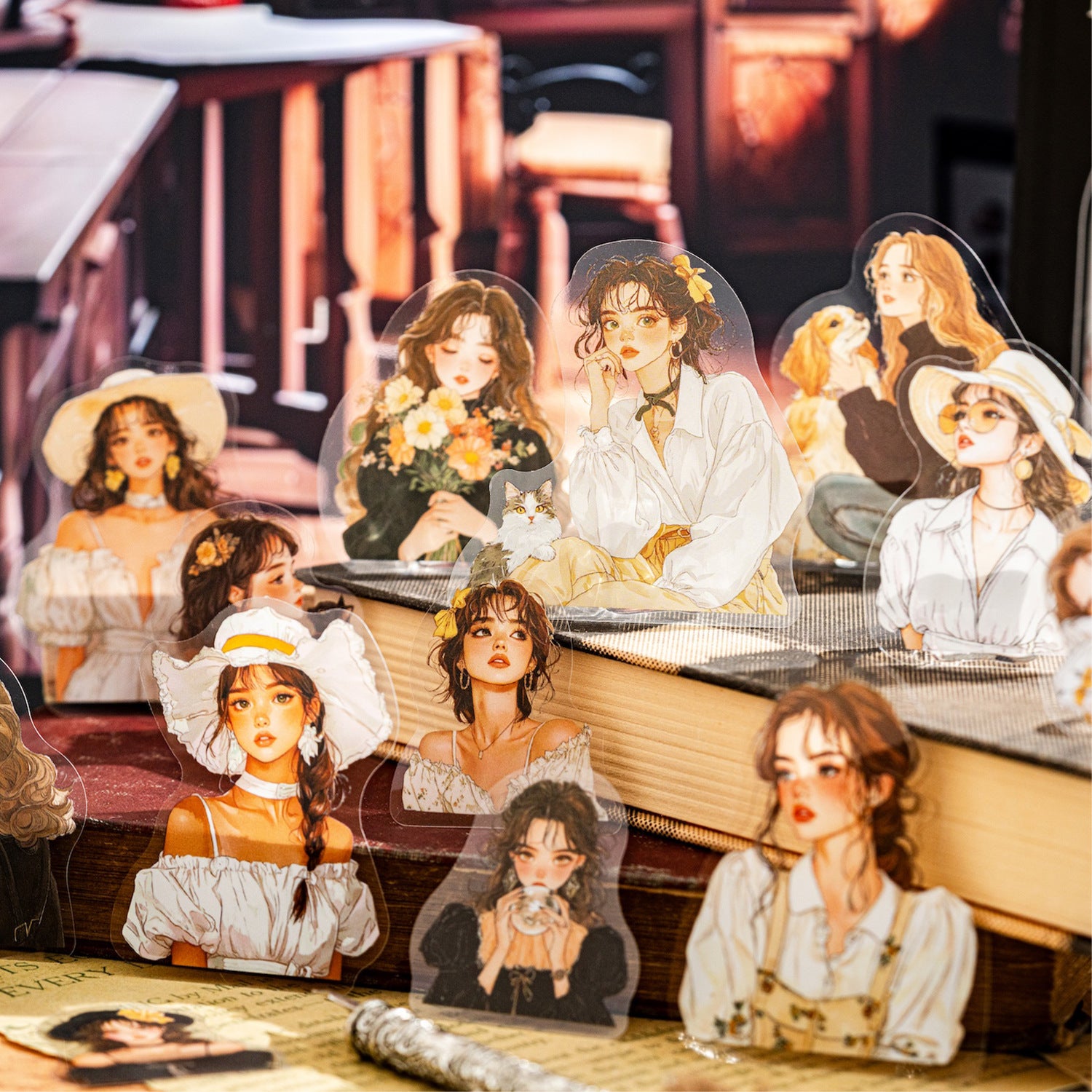 Vintage Girls Sticker PET Pack - ViktaShop