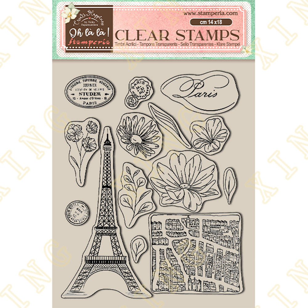Stars Eiffel Tower Tag Cutting Dies - DIY Embossed - ViktaShop