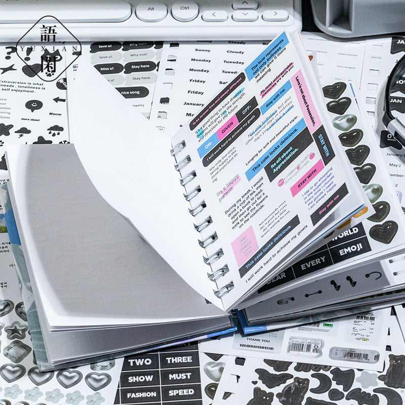 Sticker Book – Cut Film Stickers for DIY Journals & Collage, 60 Pcs - ViktaShop