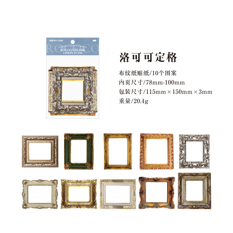 Hollow Retro Collage Stickers – Classical Binding Series, 4 Options - ViktaShop