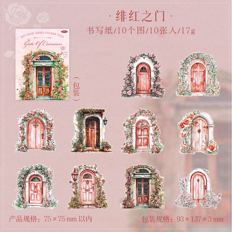 Sticker Pack - Any Door Series, Landscaping, Hard Card, 10 Pcs - ViktaShop
