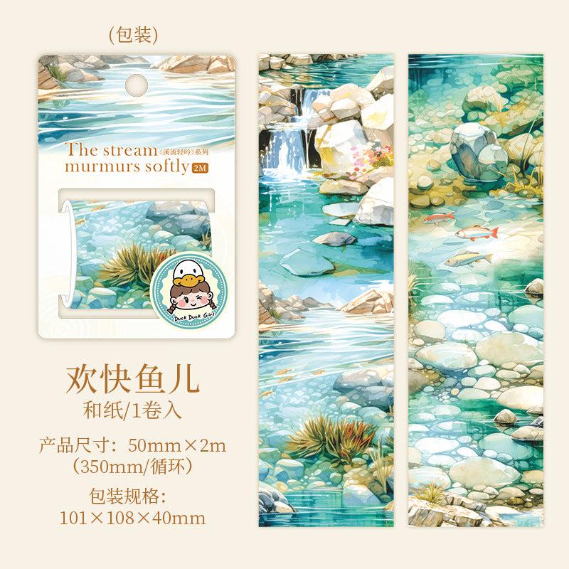 Paper Tape – Stream Humming Series, Landscaping Theme, 6 Options - ViktaShop
