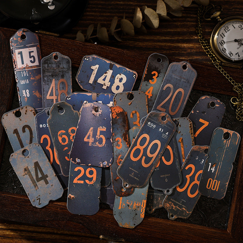 Retro Number Label Stickers – Digital Deconstruction Series - ViktaShop