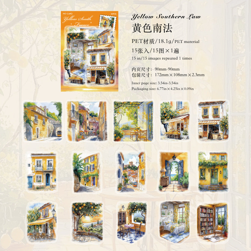 Street Stroll PET Landscaping Stickers, 15 Pcs - ViktaShop