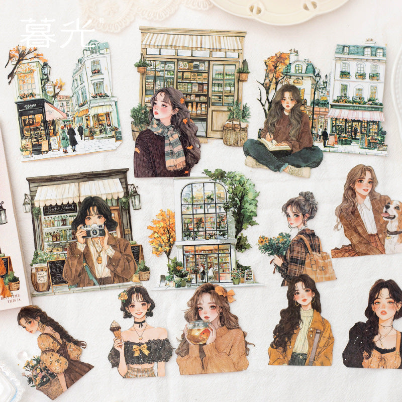 Twilight Brilliant Days Series Kraft Paper Stickers, 15 Pcs - ViktaShop